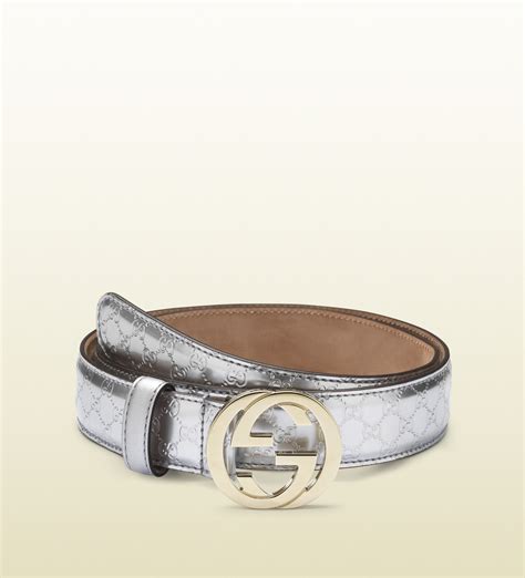 thin gucci belt silver